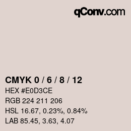 カラーコード: CMYK 0 / 6 / 8 / 12 | qconv.com