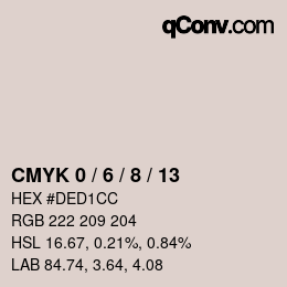 颜色代码: CMYK 0 / 6 / 8 / 13 | qconv.com