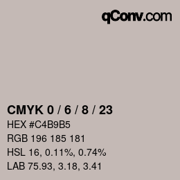 Color code: CMYK 0 / 6 / 8 / 23 | qconv.com