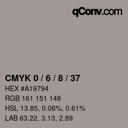 颜色代码: CMYK 0 / 6 / 8 / 37 | qconv.com