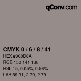 Color code: CMYK 0 / 6 / 8 / 41 | qconv.com