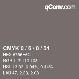 Color code: CMYK 0 / 6 / 8 / 54 | qconv.com