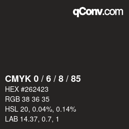 Color code: CMYK 0 / 6 / 8 / 85 | qconv.com