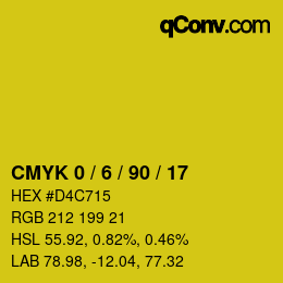 Color code: CMYK 0 / 6 / 90 / 17 | qconv.com