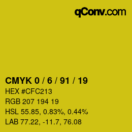 Color code: CMYK 0 / 6 / 91 / 19 | qconv.com