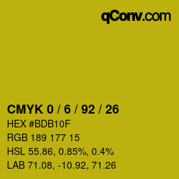 Color code: CMYK 0 / 6 / 92 / 26 | qconv.com