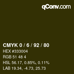 颜色代码: CMYK 0 / 6 / 92 / 80 | qconv.com