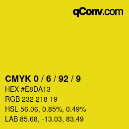 Color code: CMYK 0 / 6 / 92 / 9 | qconv.com