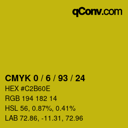 Color code: CMYK 0 / 6 / 93 / 24 | qconv.com