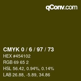 Color code: CMYK 0 / 6 / 97 / 73 | qconv.com