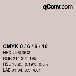 颜色代码: CMYK 0 / 6 / 9 / 16 | qconv.com
