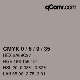 Color code: CMYK 0 / 6 / 9 / 35 | qconv.com