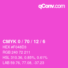 Color code: CMYK 0 / 70 / 12 / 6 | qconv.com