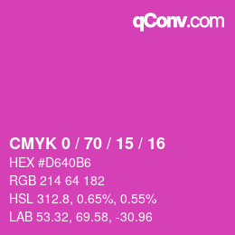 Color code: CMYK 0 / 70 / 15 / 16 | qconv.com