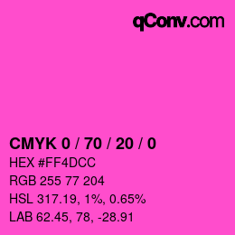 Color code: CMYK 0 / 70 / 20 / 0 | qconv.com