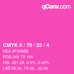 Color code: CMYK 0 / 70 / 25 / 4 | qconv.com
