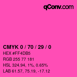 Color code: CMYK 0 / 70 / 29 / 0 | qconv.com