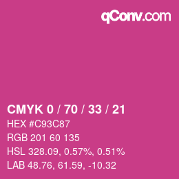Color code: CMYK 0 / 70 / 33 / 21 | qconv.com