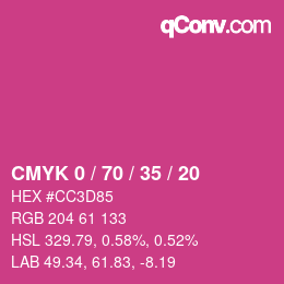 Color code: CMYK 0 / 70 / 35 / 20 | qconv.com
