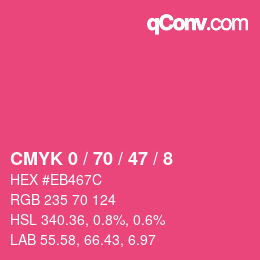 Color code: CMYK 0 / 70 / 47 / 8 | qconv.com