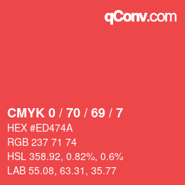 Color code: CMYK 0 / 70 / 69 / 7 | qconv.com