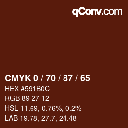 Color code: CMYK 0 / 70 / 87 / 65 | qconv.com
