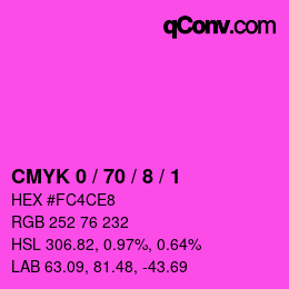 Color code: CMYK 0 / 70 / 8 / 1 | qconv.com