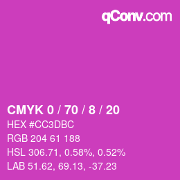 Color code: CMYK 0 / 70 / 8 / 20 | qconv.com