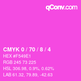 Color code: CMYK 0 / 70 / 8 / 4 | qconv.com