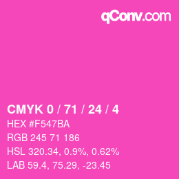 Color code: CMYK 0 / 71 / 24 / 4 | qconv.com