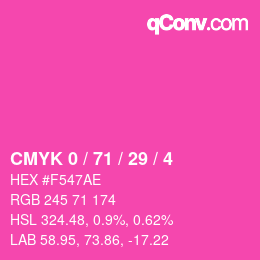 Color code: CMYK 0 / 71 / 29 / 4 | qconv.com