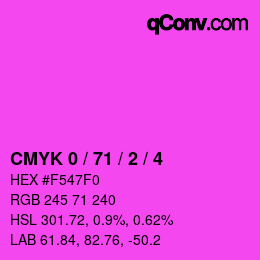 Color code: CMYK 0 / 71 / 2 / 4 | qconv.com