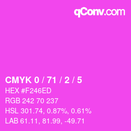 Color code: CMYK 0 / 71 / 2 / 5 | qconv.com