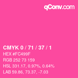 Color code: CMYK 0 / 71 / 37 / 1 | qconv.com