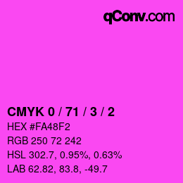Color code: CMYK 0 / 71 / 3 / 2 | qconv.com