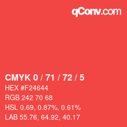 Color code: CMYK 0 / 71 / 72 / 5 | qconv.com