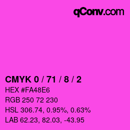 Color code: CMYK 0 / 71 / 8 / 2 | qconv.com