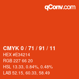 Color code: CMYK 0 / 71 / 91 / 11 | qconv.com