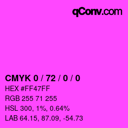 Color code: CMYK 0 / 72 / 0 / 0 | qconv.com