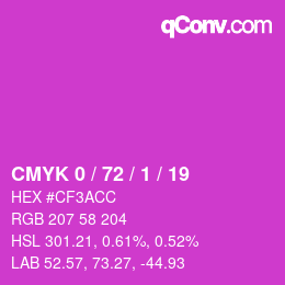 颜色代码: CMYK 0 / 72 / 1 / 19 | qconv.com