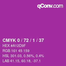 Color code: CMYK 0 / 72 / 1 / 37 | qconv.com