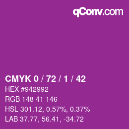 Color code: CMYK 0 / 72 / 1 / 42 | qconv.com
