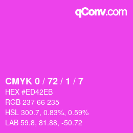 Color code: CMYK 0 / 72 / 1 / 7 | qconv.com