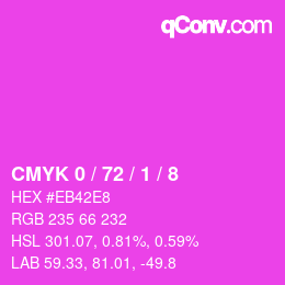 Color code: CMYK 0 / 72 / 1 / 8 | qconv.com