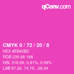 Color code: CMYK 0 / 72 / 20 / 8 | qconv.com