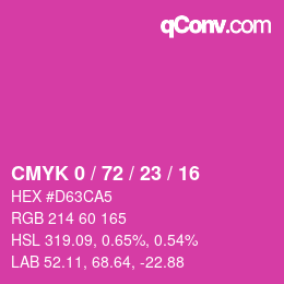 Color code: CMYK 0 / 72 / 23 / 16 | qconv.com