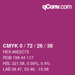 Color code: CMYK 0 / 72 / 26 / 38 | qconv.com