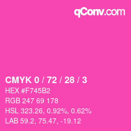 Color code: CMYK 0 / 72 / 28 / 3 | qconv.com