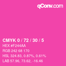 Color code: CMYK 0 / 72 / 30 / 5 | qconv.com