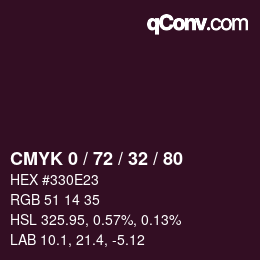 Color code: CMYK 0 / 72 / 32 / 80 | qconv.com